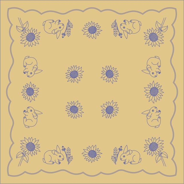 UTB125 Ubrus 90x90 cm - tesilen béžový