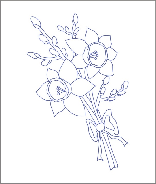 Y333 Kanava 22x26 cm - narcisky