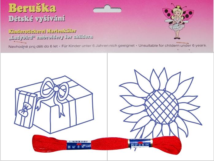 V8-8 dárky a slunečnice - vyšíváníčko pro začátečníky