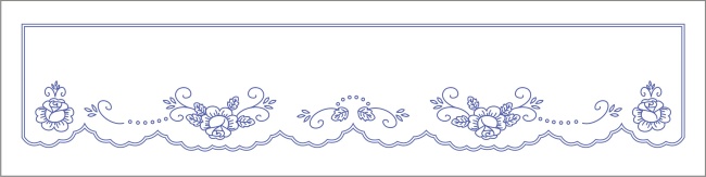 S11 Krajka do poliček 100 x 25 cm - plátno