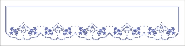 S13 Krajka do poliček 100 x 25 cm - plátno