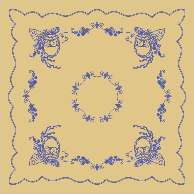 UTB99 Ubrus 90x90 cm - béžový tesilen