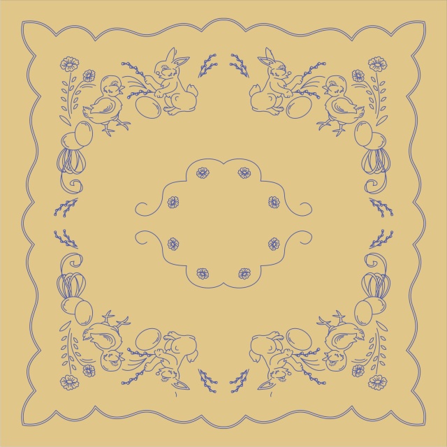 UTB97 Ubrus 90x90 cm - béžový tesilen