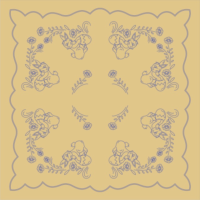 UTB95 Ubrus 90x90 cm - béžový tesilen