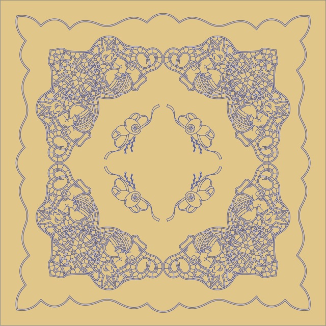 UTB93 Ubrus 90x90 cm - béžový tesilen