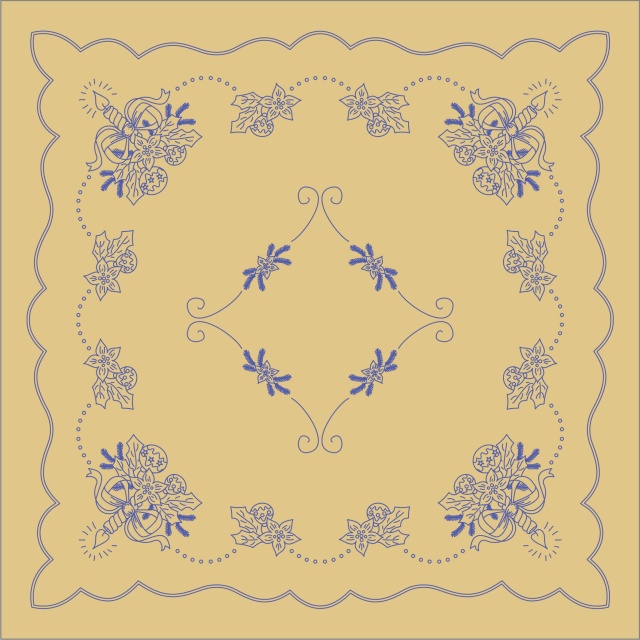 UTB82 Ubrus 90x90 cm - béžový tesilen