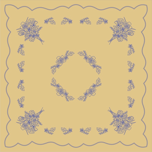 UTB81 Ubrus 90x90 cm - béžový tesilen