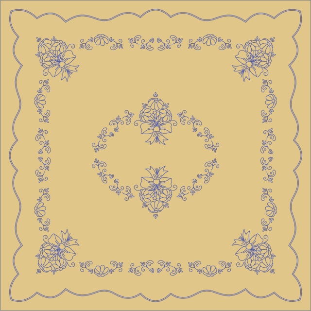 UTB74 Ubrus 90x90 cm - béžový tesilen