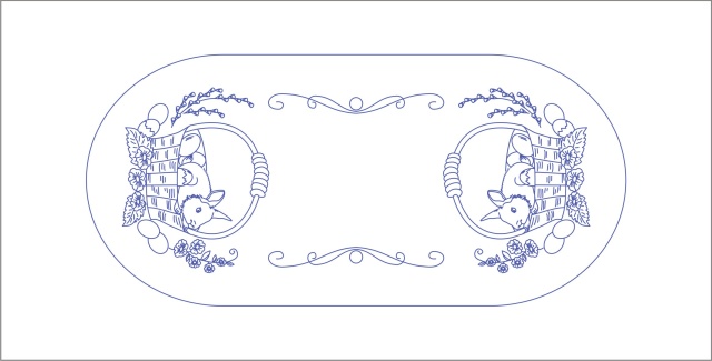 OTB24 Ubrus 75x35 cm - ovál s krajkou - tesilen béžový